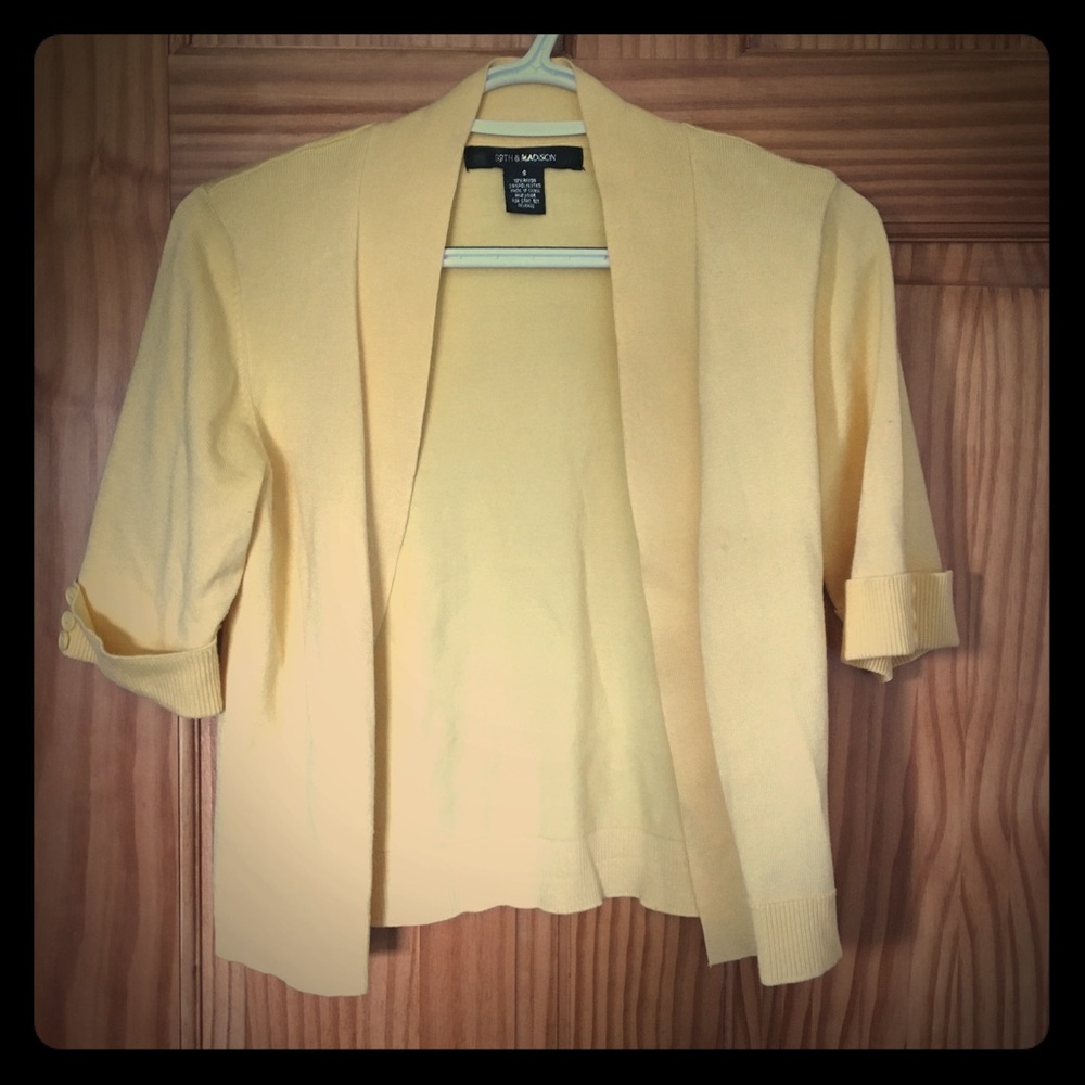 Yellow cardigan